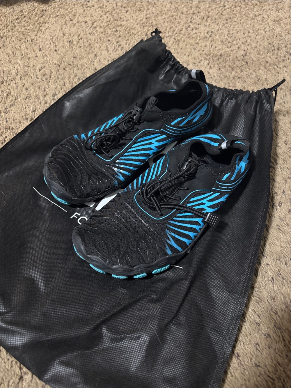 Alpine Black and Blue Athletic Water Shoes